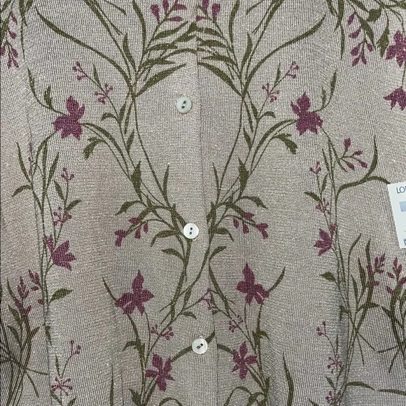 NWT Silk Club Vintage Silk Floral Cardigan - Picture 7 of 12